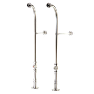 Vintage CC458*30 Rigid 30-Inch Freestanding Supply Line with Stops and 7-Inch Extension Kit without Handle, Brushed Nickel