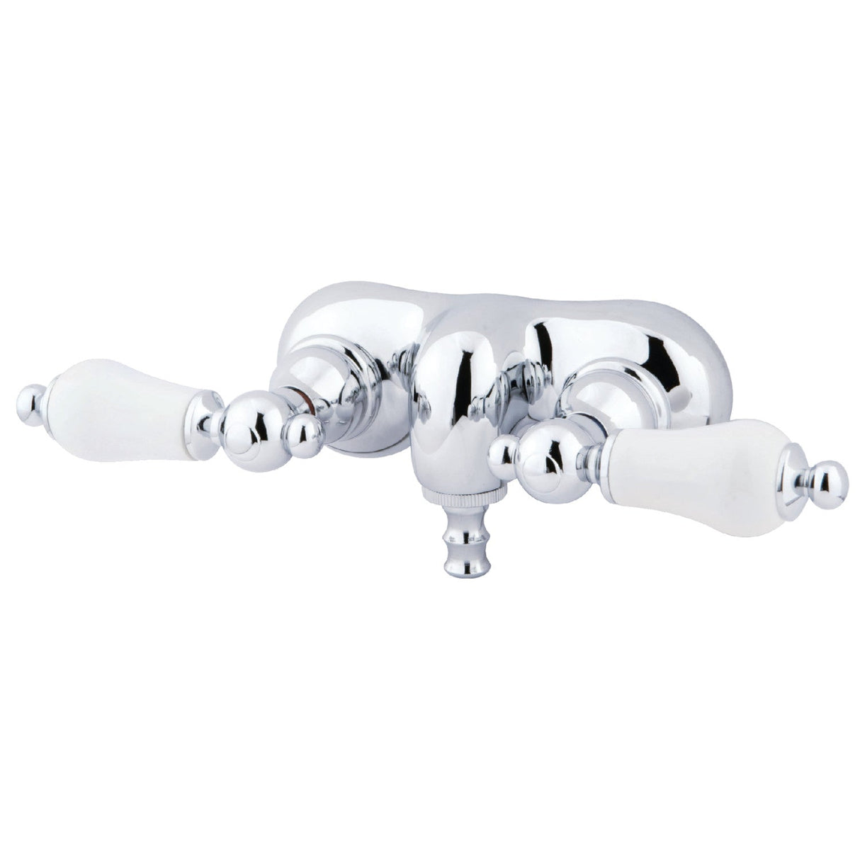 Vintage CC46T1 Two-Handle 2-Hole Tub Wall Mount Clawfoot Tub Faucet, Polished Chrome