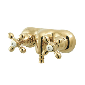 Vintage CC47T2 Two-Handle 2-Hole Tub Wall Mount Clawfoot Tub Faucet, Polished Brass