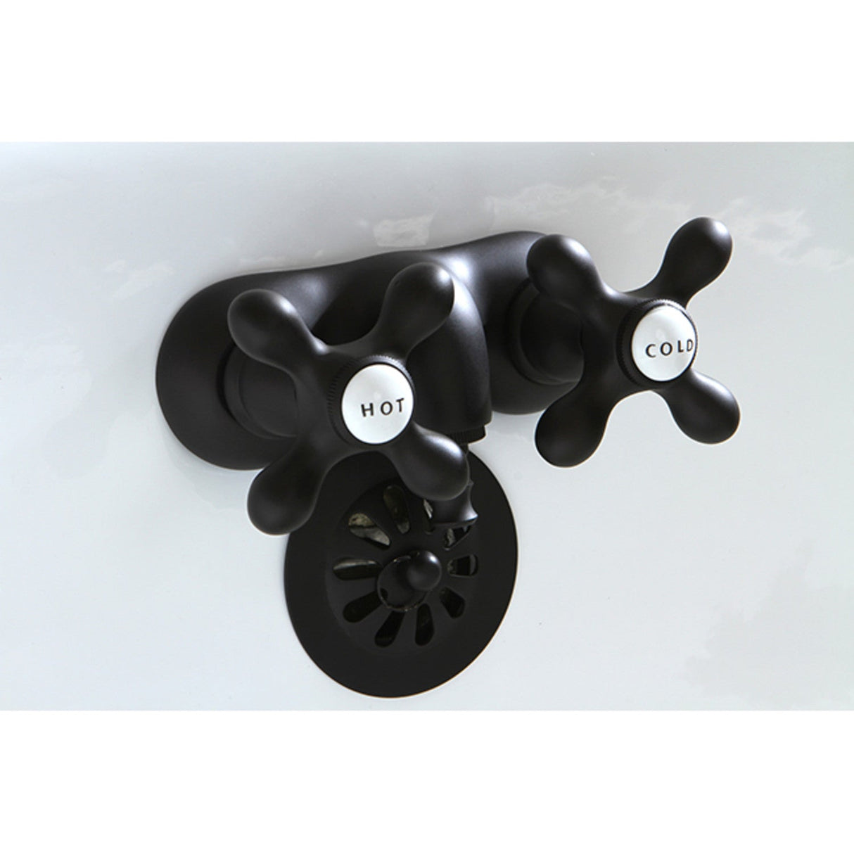 Vintage CC47T5 Two-Handle 2-Hole Tub Wall Mount Clawfoot Tub Faucet, Oil Rubbed Bronze