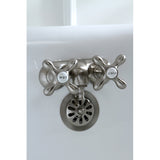 Vintage CC47T8 Two-Handle 2-Hole Tub Wall Mount Clawfoot Tub Faucet, Brushed Nickel