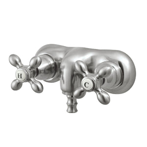 Vintage CC47T8 Two-Handle 2-Hole Tub Wall Mount Clawfoot Tub Faucet, Brushed Nickel