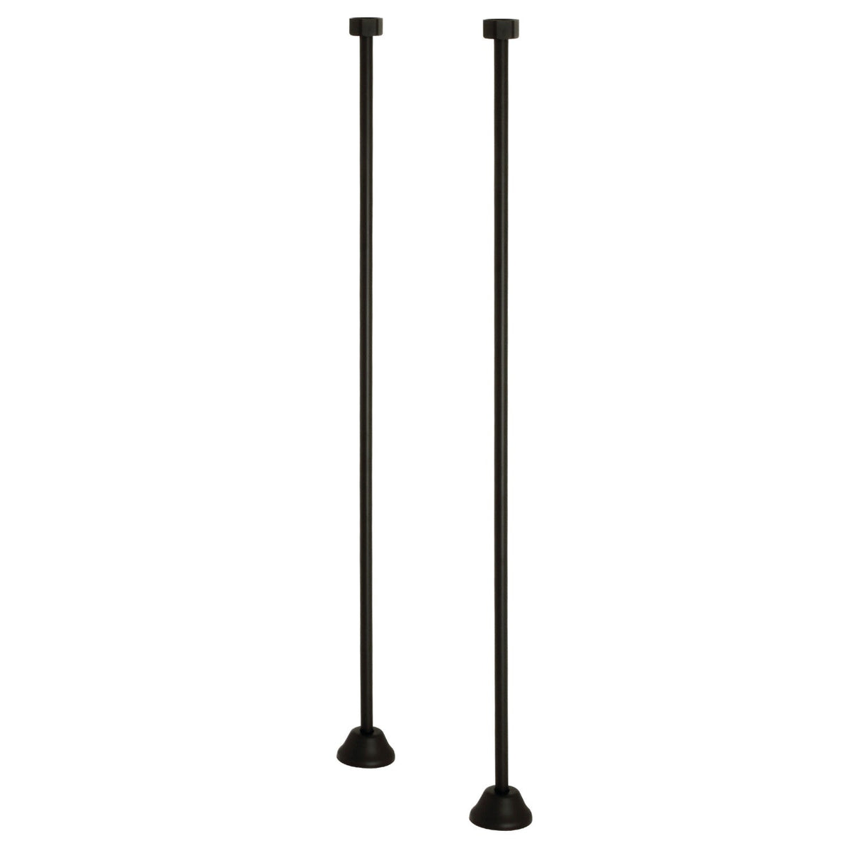Vintage CC480 Straight Bath Supply, Matte Black