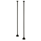 Vintage CC480 Straight Bath Supply, Matte Black