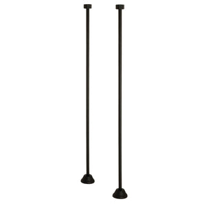 Vintage CC480 Straight Bath Supply, Matte Black