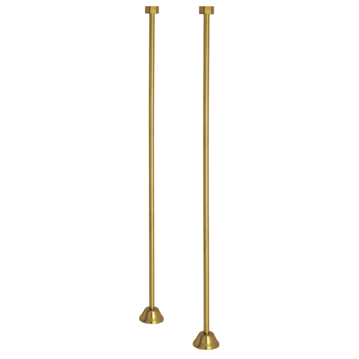 Vintage CC487 Straight Bath Supply, Brushed Brass
