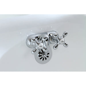 Vintage CC48T1 Two-Handle 2-Hole Tub Wall Mount Clawfoot Tub Faucet, Polished Chrome