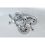 Vintage CC48T1 Two-Handle 2-Hole Tub Wall Mount Clawfoot Tub Faucet, Polished Chrome