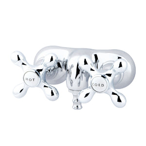 Vintage CC48T1 Two-Handle 2-Hole Tub Wall Mount Clawfoot Tub Faucet, Polished Chrome