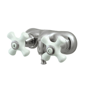 Vintage CC49T8 Two-Handle 2-Hole Tub Wall Mount Clawfoot Tub Faucet, Brushed Nickel