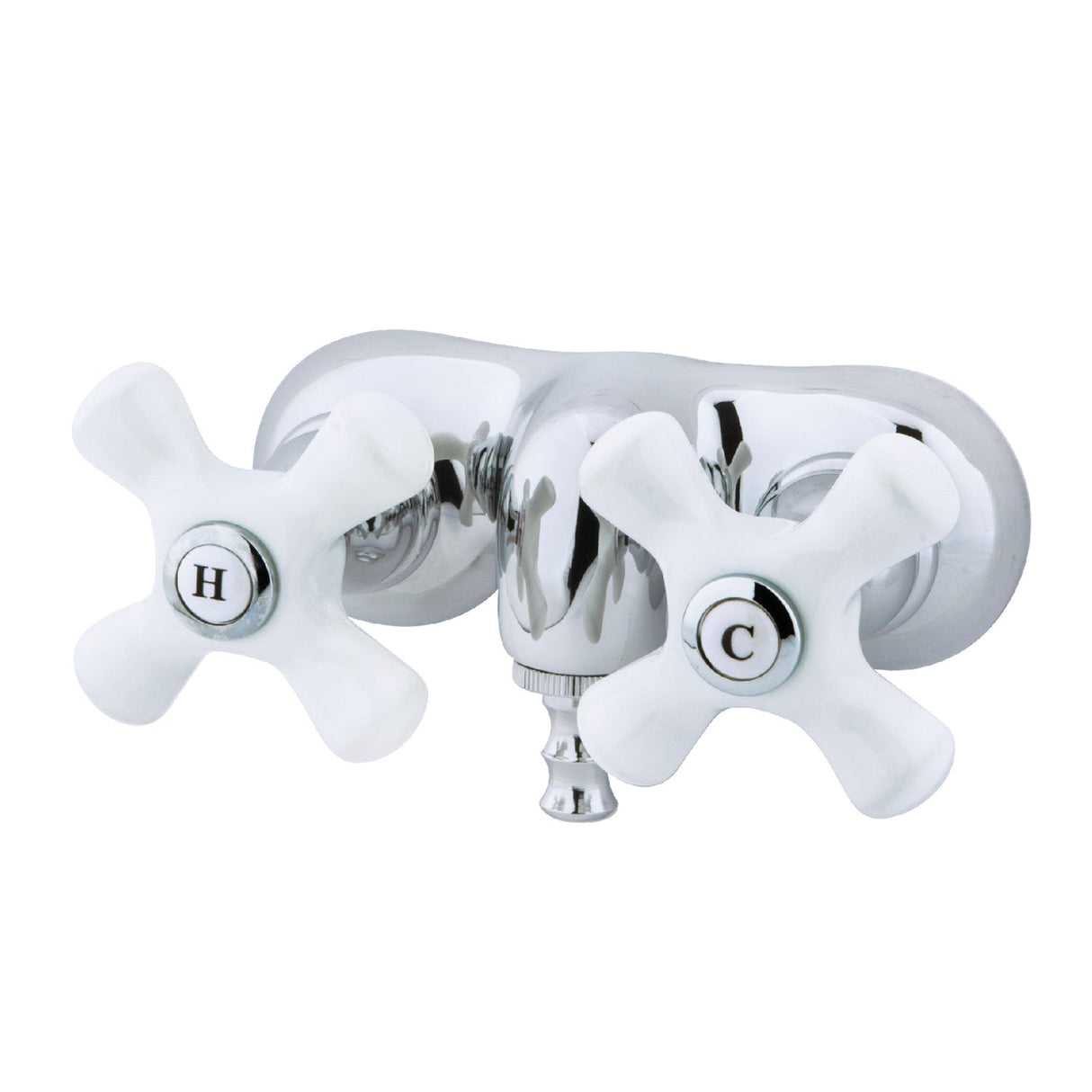 Vintage CC50T1 Two-Handle 2-Hole Tub Wall Mount Clawfoot Tub Faucet, Polished Chrome