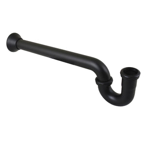 Vintage CC5120MB 1-1/2 Inch Decor P-Trap with Bell Flange, 19 Inch Length, 18 Gauge, Matte Black