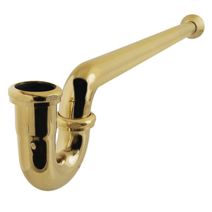 Vintage CC5122 1-1/2 Inch Decor P-Trap with Bell Flange, 19 Inch Length, 18 Gauge, Polished Brass