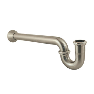 Vintage CC5128 1-1/2 Inch Decor P-Trap with Bell Flange, 19 Inch Length, 18 Gauge, Brushed Nickel