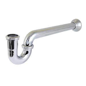 Vintage CC5181 1-1/4 Inch Decor P-Trap with Bell Flange, 18 Inch Length, 18 Gauge, Polished Chrome