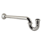 Vintage CC5186 1-1/4 Inch Decor P-Trap with Bell Flange, 18 Inch Length, 18 Gauge, Polished Nickel