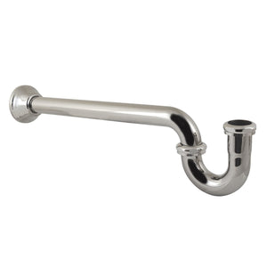 Vintage CC5186 1-1/4 Inch Decor P-Trap with Bell Flange, 18 Inch Length, 18 Gauge, Polished Nickel