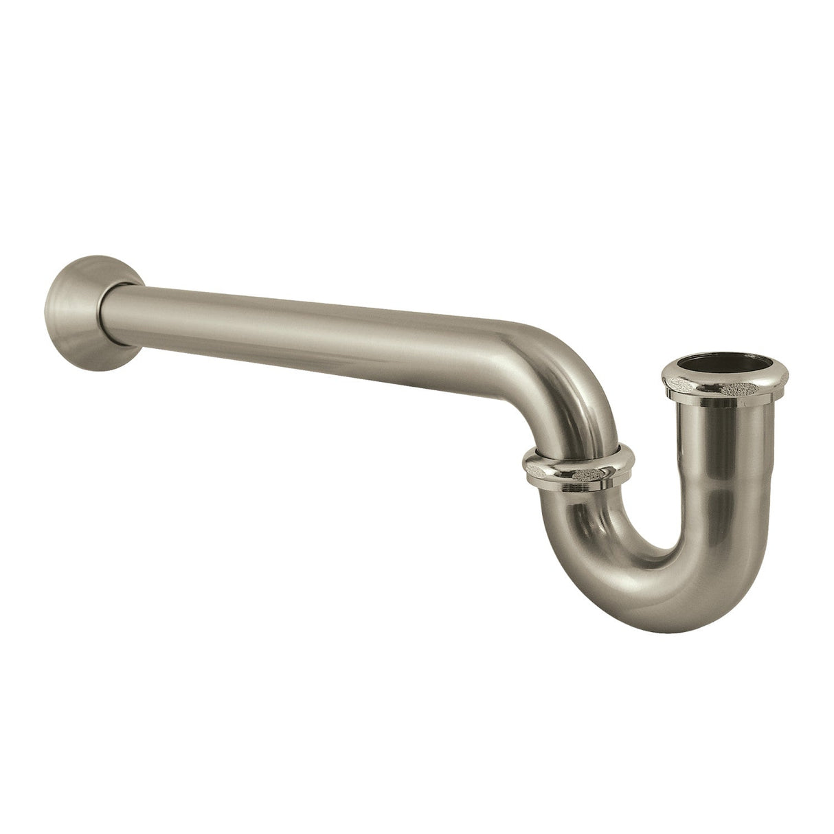 Vintage CC5188 1-1/4 Inch Decor P-Trap with Bell Flange, 18 Inch Length, 18 Gauge, Brushed Nickel