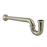 Vintage CC5188 1-1/4 Inch Decor P-Trap with Bell Flange, 18 Inch Length, 18 Gauge, Brushed Nickel