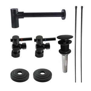 Trimscape CC53300DLTRMK1 Traditional Plumbing Sink Trim Kit with P-Trap and Drain (No Overflow), Matte Black
