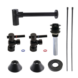 Trimscape CC53300DLVKB30 Contemporary Plumbing Sink Trim Kit with Bottle Trap and Drain, Matte Black