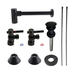 Trimscape CC53300DLVOKB30 Contemporary Plumbing Sink Trim Kit with Bottle Trap and Overflow Drain, Matte Black