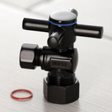 Concord CC53300DX 5/8-Inch OD Comp x 3/8-Inch OD Comp Quarter-Turn Angle Stop Valve, Matte Black