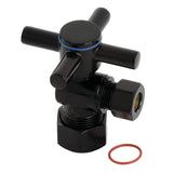 Concord CC53300DX 5/8-Inch OD Comp x 3/8-Inch OD Comp Quarter-Turn Angle Stop Valve, Matte Black
