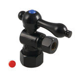 Vintage CC53300 5/8-Inch OD Comp x 3/8-Inch OD Comp Quarter-Turn Angle Stop Valve, Matte Black