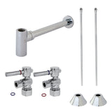 Trimscape CC53301DLLKB30 Contemporary Plumbing Sink Trim Kit with Bottle Trap, Polished Chrome