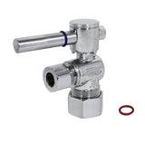 Concord CC53301DL 5/8-Inch OD Comp x 3/8-Inch OD Comp Quarter-Turn Angle Stop Valve, Polished Chrome