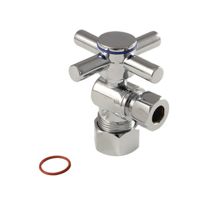 Concord CC53301DX 5/8-Inch OD Comp x 3/8-Inch OD Comp Quarter-Turn Angle Stop Valve, Polished Chrome