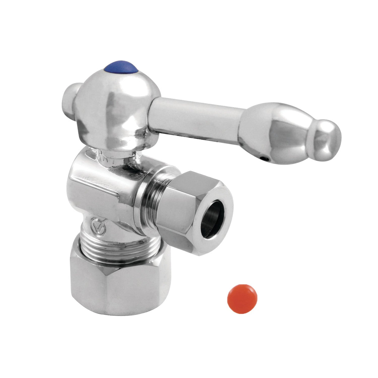 Vintage CC53301KL 5/8-Inch OD Comp x 3/8-Inch OD Comp Quarter-Turn Angle Stop Valve, Polished Chrome