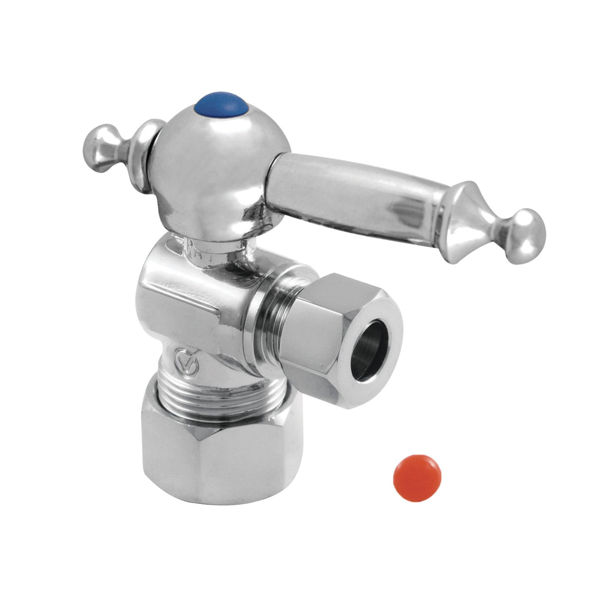 Vintage CC53301TL 5/8-Inch OD Comp x 3/8-Inch OD Comp Quarter-Turn Angle Stop Valve, Polished Chrome