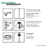 Trimscape CC53301VKB30 Traditional Plumbing Sink Trim Kit with P-Trap and Drain, Polished Chrome