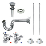 Trimscape CC53301VOKB30 Traditional Plumbing Sink Trim Kit with P-Trap and Overflow Drain, Polished Chrome