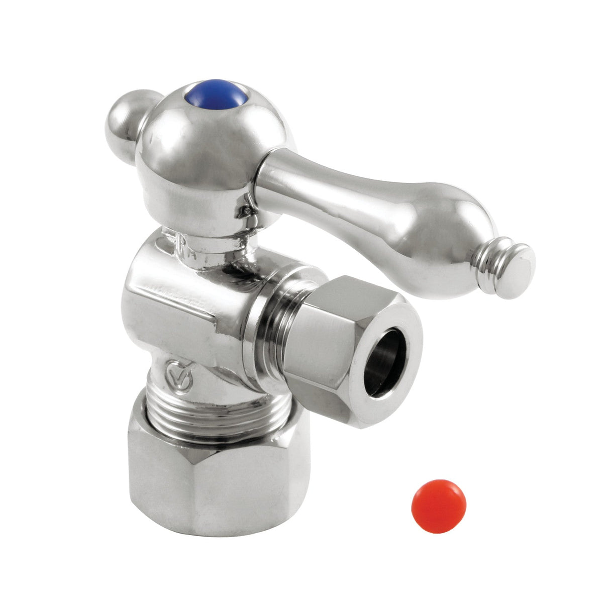 Vintage CC53301 5/8-Inch OD Comp x 3/8-Inch OD Comp Quarter-Turn Angle Stop Valve, Polished Chrome