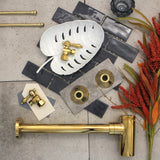 Trimscape CC53302DLLKB30 Contemporary Plumbing Sink Trim Kit with Bottle Trap, Polished Brass