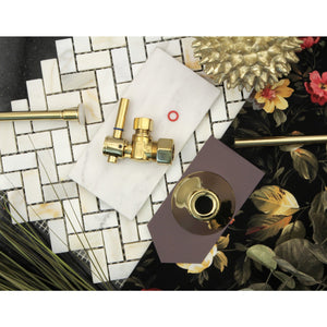 Trimscape CC53302DLTKF20 Contemporary Plumbing Toilet Trim Kit, Polished Brass