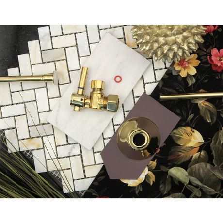 Trimscape CC53302DLTKF20 Contemporary Plumbing Toilet Trim Kit, Polished Brass