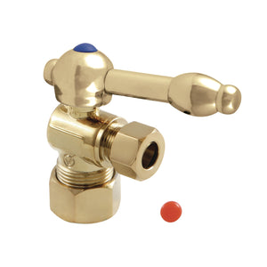Vintage CC53302KL 5/8-Inch OD Comp x 3/8-Inch OD Comp Quarter-Turn Angle Stop Valve, Polished Brass