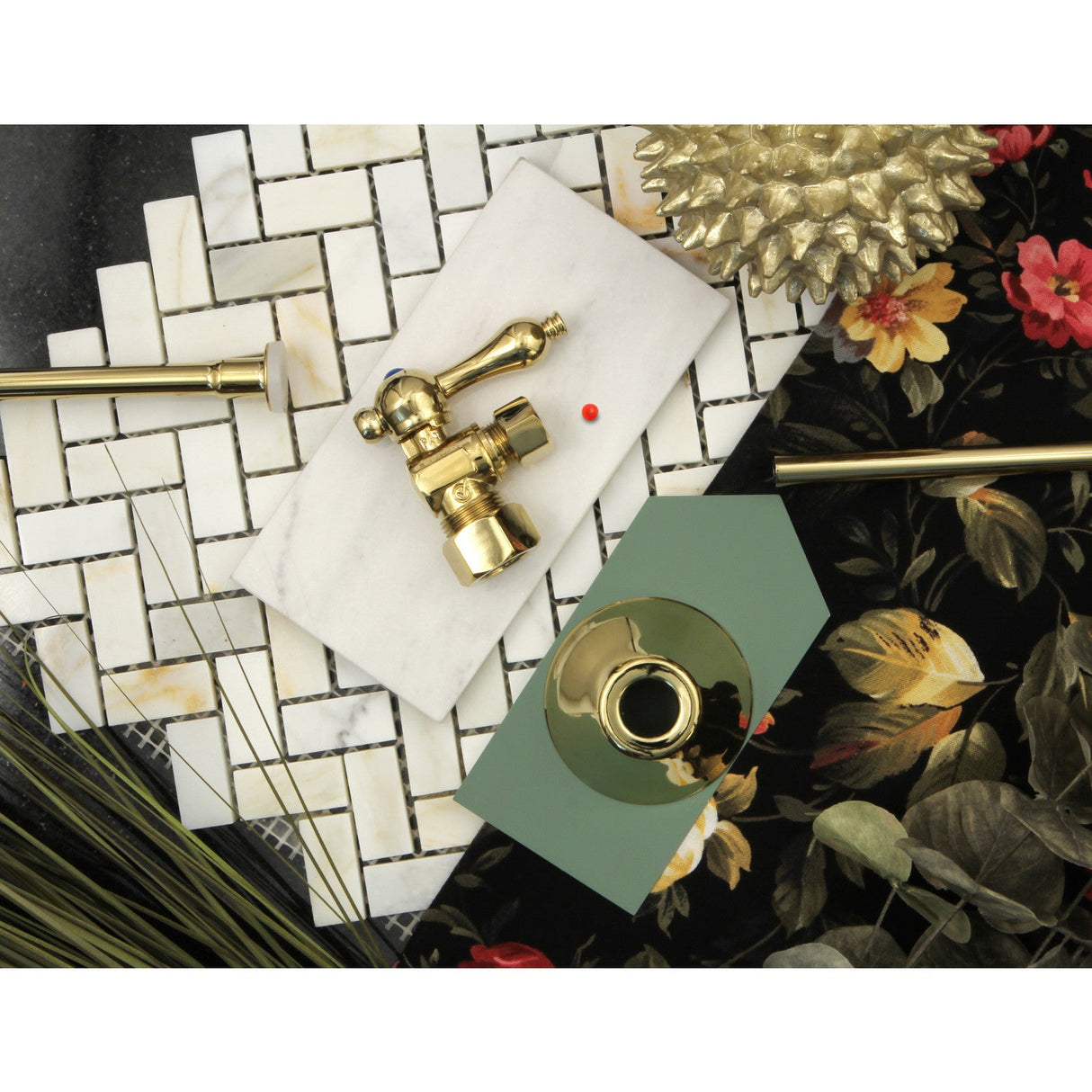 Trimscape CC53302TKF20 Traditional Plumbing Toilet Trim Kit, Polished Brass