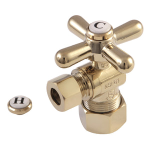 Vintage CC53302X 5/8-Inch OD Comp x 3/8-Inch OD Comp Quarter-Turn Angle Stop Valve, Polished Brass