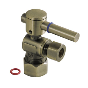 Concord CC53303DL 5/8-Inch OD Comp x 3/8-Inch OD Comp Quarter-Turn Angle Stop Valve, Antique Brass