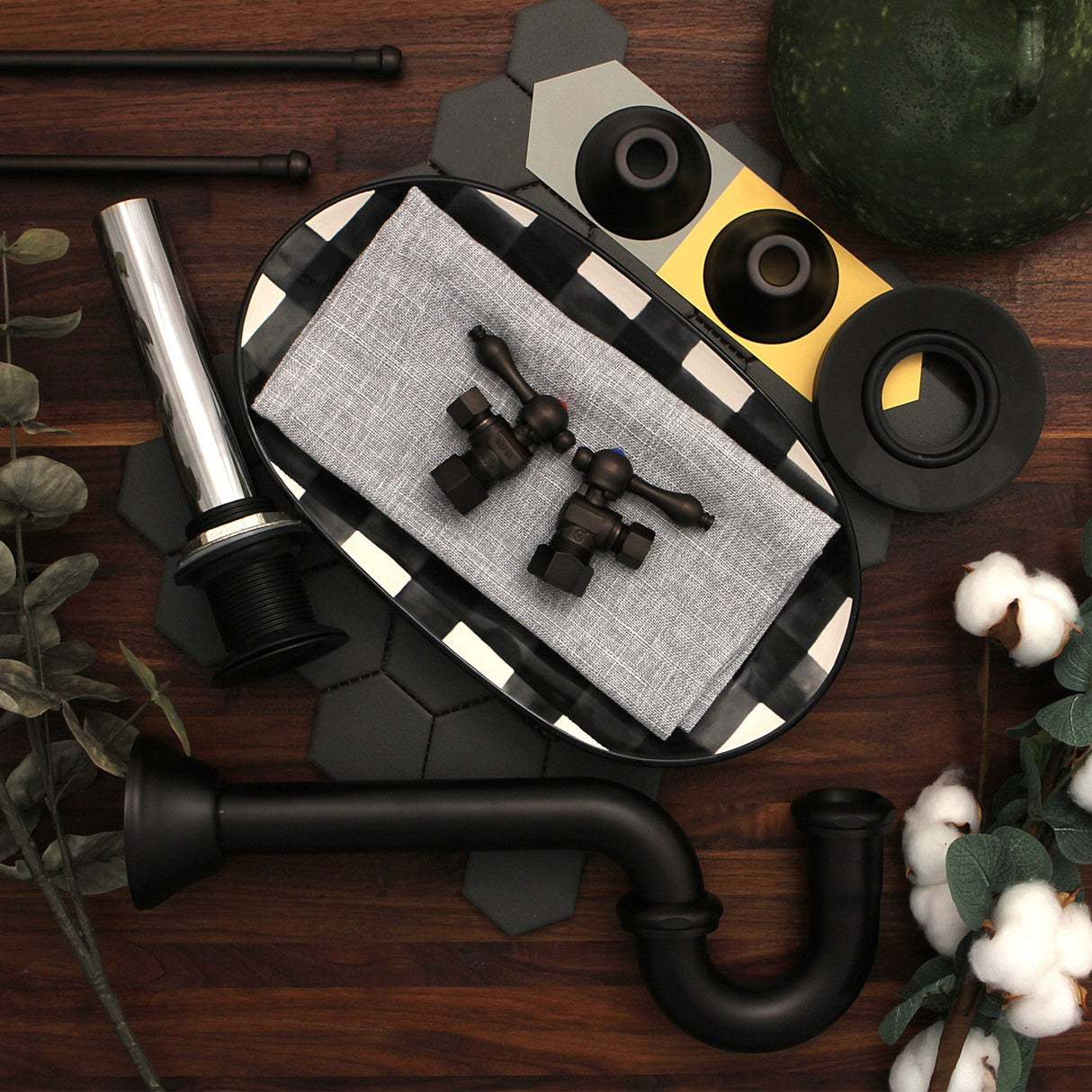 Trimscape CC53305VKB30 Traditional Plumbing Sink Trim Kit with P-Trap and Drain, Oil Rubbed Bronze