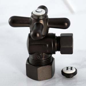 Vintage CC53305X 5/8-Inch OD Comp x 3/8-Inch OD Comp Quarter-Turn Angle Stop Valve, Oil Rubbed Bronze