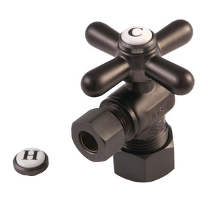 Vintage CC53305X 5/8-Inch OD Comp x 3/8-Inch OD Comp Quarter-Turn Angle Stop Valve, Oil Rubbed Bronze