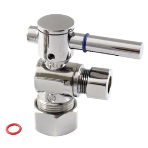 Concord CC53306DL 5/8-Inch OD Comp x 3/8-Inch OD Comp Quarter-Turn Angle Stop Valve, Polished Nickel