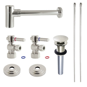 Trimscape CC53306DLTRMK1 Traditional Plumbing Sink Trim Kit with P-Trap and Drain (No Overflow), Polished Nickel