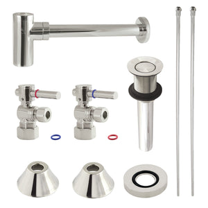 Trimscape CC53306DLVKB30 Contemporary Plumbing Sink Trim Kit with Bottle Trap and Drain, Polished Nickel